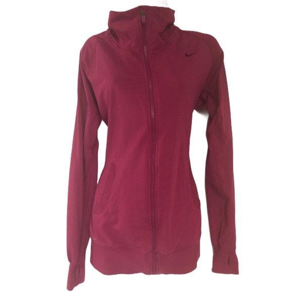 Nike Jackets & Blazers - Nike Dark Magenta Dri-Fit Zipper Jacket